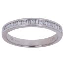 18ct White Gold 0.27ct Brilliant and Baguette Cut Diamond Eternity Ring
