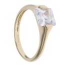 14ct Yellow Gold Cubic Zirconia Single Stone Ring