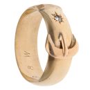 9ct Yellow Gold Cubic Zirconia Buckle Ring