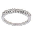 14ct White Gold 0.50ct Brilliant Cut Diamond Half Eternity Ring