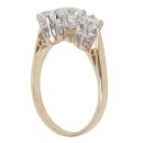 9ct Yellow Gold Cubic Zirconia Three Stone Ring