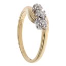 18ct Yellow Gold 0.25ct Brilliant Cut Diamond Trilogy Ring