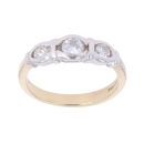 18ct Yellow Gold 0.45ct Diamond Trilogy Ring