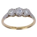 18ct Yellow Gold 0.30ct Diamond Trilogy Ring