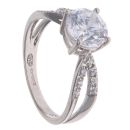 9ct White Gold Cubic Zirconia Single Stone Ring