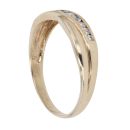 9ct yellow Gold Cubic Zirconia Crossover Ring