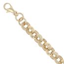 9ct Yellow Gold Patterned Belcher Bracelet 7.5"