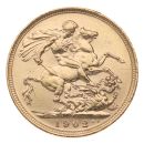 1902 Edward Large Head Australia VII Full Sovereign Coin