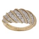 14ct Yellow And White Gold 0.15ct Diamond Fancy Ring
