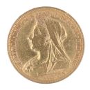 1894 Victoria Old Head UK Half Sovereign Coin