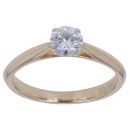 9ct Yellow Gold 0.50ct Brilliant Cut Lab Grown Diamond Solitaire Ring