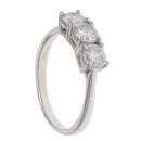 18ct White Gold 1.10ct Diamond Trilogy Ring