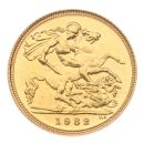 1982 Elizabeth II Decimal Portrait UK Half Sovereign Coin