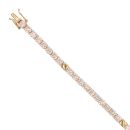 14ct Yellow Gold Cubic Zirconia Tennis Braelet 7.5"