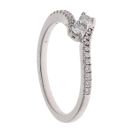14ct White Gold 0.25ct Brilliant Cut Diamond Two Stone Ring