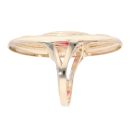 14ct Yellow Gold Red Gemstone Ring
