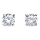 Platinum 2.00ct Brilliant Cut Lab Grown Diamond Solitaire Studs