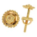 22ct Yellow Gold Floral Stud Earrings