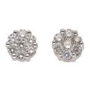 18ct Yellow Gold 1.00ct Brilliant Cut Diamond Cluster Stud Earrings
