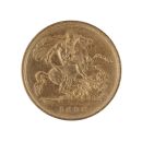 1896 Victoria Old Head UK Half Sovereign Coin