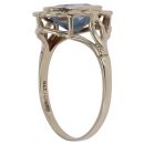 9ct Yellow Gold Blue Topaz Single Stone Ring