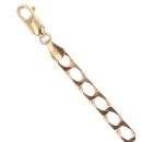 9ct Yellow Gold Square Curb Bracelet 7.5"