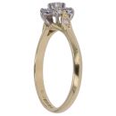 18ct Yellow Gold 0.38ct Brilliant Cut Diamond Daisy Cluster Ring