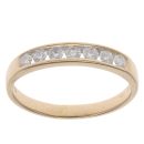 18ct Yellow Gold 0.25ct Brilliant Cut Diamond Half Eternity Ring