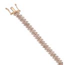 9ct Yellow and White Gold 0.50ct Single Cut Diamond Bracelet 7"
