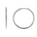 Silver Cubic Zirconia Hoop Earrings by Icesia