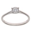 9ct White Gold 0.17ct Brilliant Cut Diamond Solitaire Ring
