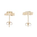 9ct Yellow Gold Cubic Zirconia Wave Stud Earrings