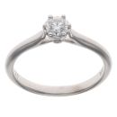 9ct White Gold 0.25ct Brilliant Cut Diamond Solitaire Ring