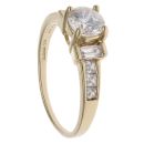 14ct Yellow Gold Cubic Zirconia Ring