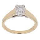 18ct Yellow Gold 0.55ct Princess Cut Diamond Solitaire Ring