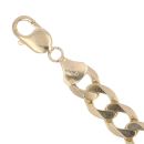 9ct Yellow Gold Curb Bracelet 8.5"