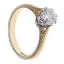 18ct Yellow Gold 1.00ct Brilliant Cut Diamond Solitaire Ring