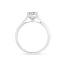 9ct White Gold 1.00ct Lab Grown Diamond Solitaire Twist Ring