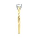 9ct Yellow Gold Lab Grown Diamond Solitaire Ring With Twisted Shoulders G VS