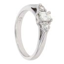 18ct White Gold 0.50ct Diamond Trilogy Ring