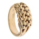 14ct Yellow Gold Two Row Keeper Ring