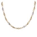 14ct Yellow And White Gold Greek Key Chain 24"