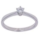18ct White Gold 0.20ct Brilliant Cut Diamond Solitaire Ring