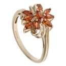 9ct Yellow Gold Citrine Flower Ring