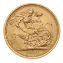 1967 Elizabeth II First Portrait UK Full Sovereign Coin