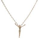 9ct Yellow Gold Crucifix and Belcher Chain 20"