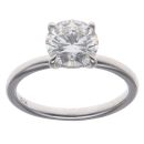 9ct White Gold 2.17ct Brilliant Cut Lab Grown Diamond Solitaire Ring