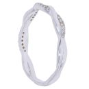 Silver Cubic Zirconia Twisted Ring
