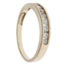 9ct Yellow Gold 0.25ct Brilliant Cut Diamond Half Eternity Ring