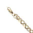 9ct Yellow Gold Cubic Zirconia Belcher Bracelet 10"